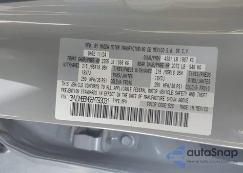 2025 Mazda Cx-30 2.5 S Select Sport z USA, uszkodzony, nr VIN 3MVDMBBM6SM793031